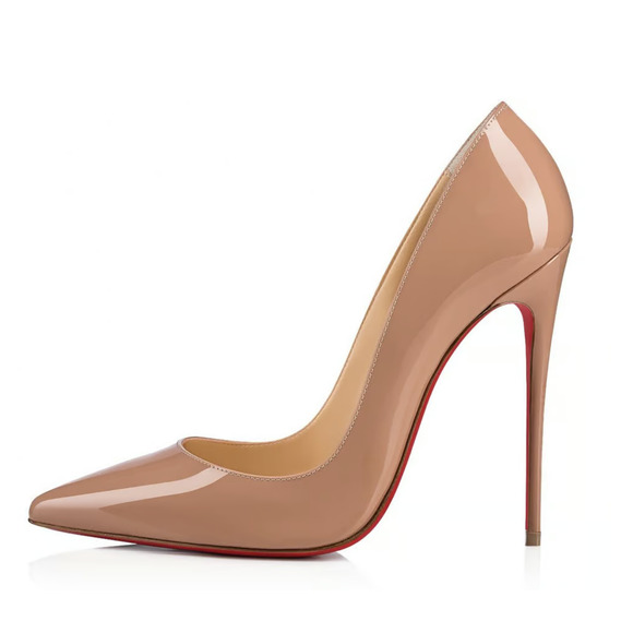 Christian Louboutin So Kate 120 Nude Patent Leather Stiletto Heel Pump 39.5 - Picture 3 of 11